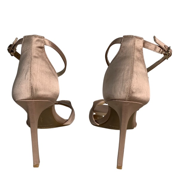 New Max Studio Rorima2 Open Toe Ankle Strap Embellished Bow Heels Shoes Size 10 - Picture 6 of 12